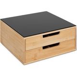 5Five - Koffie Cup Dispenser - Bamboe - Zwart/Bruin - 30 x 30 x 14 cm