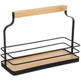 5Five - Kruidenrekje - Keukenrek - Zwart - 10 Kruidenpotjes - IJzer