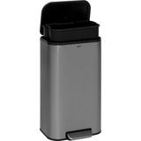 5Five - Norvik - Prullenbak - Zilver - RVS - 30 Liter - Soft Close