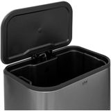 5Five - Norvik - Prullenbak - Zilver - RVS - 30 Liter - Soft Close