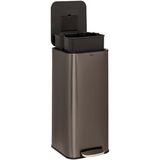 5five - Delta - Pedaalemmer - Titanium - RVS - 30 Liter