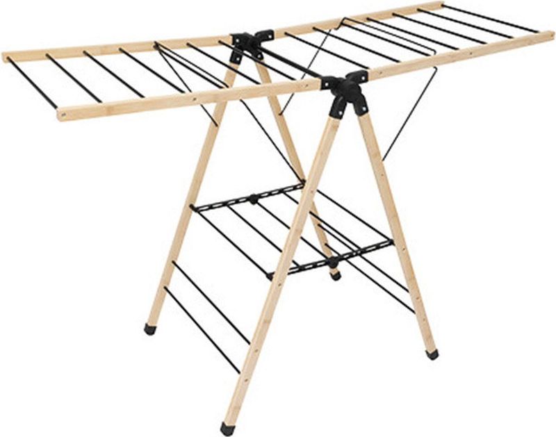 Five - Wasrek - Zwart - Bamboe - 95 x 137 cm - Staand/Inklapbaar