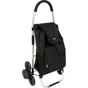 5Five Boodschappentrolley Market - polyester - 52 x 40 x 100 cm - 36 liter - tas op wielen - speciale wielen voor trappen