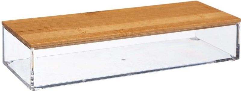 Sieraden/make-up houder/box 25,5 x 5 cm van kunststof - Nagellak box - Sieraden box - Make-up box - Organizer