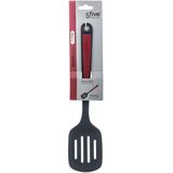 5Five Keukengerei bakspatel/bakspaan - siliconen kunststof - zwart/rood - 34 cm
