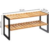 Five® Schoenenrek Hout Stapelbaar - 167879 - Stapelbaar & Duurzaam