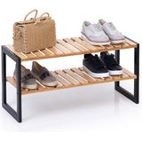 Five® Schoenenrek Hout Stapelbaar - 167879 - Stapelbaar & Duurzaam