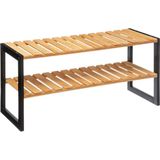 Five® Schoenenrek Hout Stapelbaar - 167879 - Stapelbaar & Duurzaam