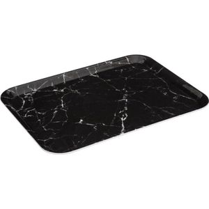 5Five Dienblad/serveer tray Marble - Melamine - zwart - 33 x 43 cm