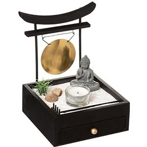 Atmosphera - Tuin Zen lade, Boeddha, met kaars, gong en decoratie