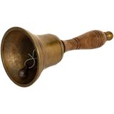 Tafelbel - schoolbel - bel - mango - bruin 17cm