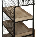 Atmosphera - Sieradenrekje - Zwart - Metaal en Hout - 4 Bakjes en 8 Haken