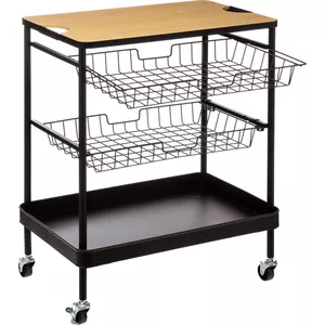 Vidaxl -groentetrolley -bruin -57 X 30 X 80 Cm -grenenhout