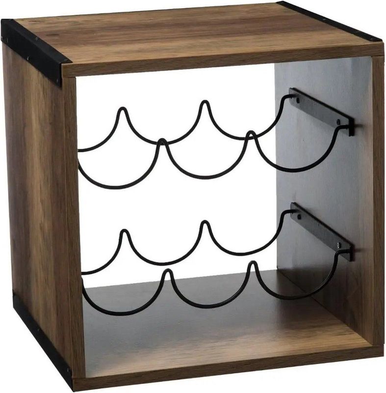 Aufbewahrung von 6 flaschen indus mix n modul mit dunklem holzeffekt - 5 Five