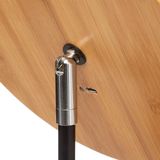 Make-up spiegel met LED verlichting bamboe 19 x 31 cm - Badkamer spiegels met licht