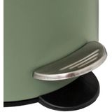 5Five Pedaalemmer - softclose - 3L - kakigroen - D17 x H24 cm - prullenbak voor badkamer