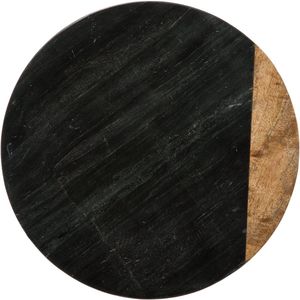 Zone Denmark Singles dienblad, mat gelakt metaal, rond dienblad met handgreep, 20 cm in diameter, zwart : VE2
