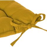 Atmosphera Tuintoelkussen - oker geel - katoen - 38 x 6 cm - zitkussen