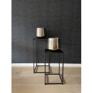 Atmosphera Gota bijzettafel set van 2 - Metaal - Zwart - Salontafel - Tafel - H54 en H74 cm