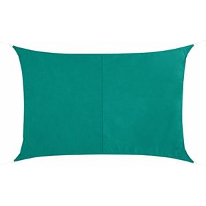 Schaduwdoek/zonnescherm Curacao rechthoekig mint groen waterafstotend polyester - 3 x 4 meter - Terras/tuin zonwering