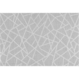 Rechthoekige placemat grijs grafische print - texaline - 45 x 30 cm - Onderleggers