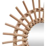 Spiegel Soleil - Rattan - D30 cm - Beige - Atmosphera createur d'interieur