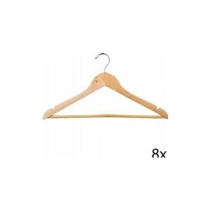 Five Kledinghangers - 8x - hout - 45 x 23 cm - kleerhangers