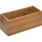 Sieraden/make-up houder/box 23 x 9,5 cm van bamboe hout - Nagellak box - Sieraden box - Make-up box - Organizer