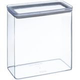 5Five Voorraadpot - keuken/voedsel - kunststof - 3000 ml - luchtdichte deksel - transparant -  20 x 10 x 20 cm