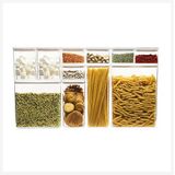 5Five Voorraadpot - keuken/voedsel - kunststof - 3000 ml - luchtdichte deksel - transparant -  20 x 10 x 20 cm