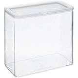 5Five Voorraadpot - keuken/voedsel - kunststof - 3000 ml - luchtdichte deksel - transparant -  20 x 10 x 20 cm