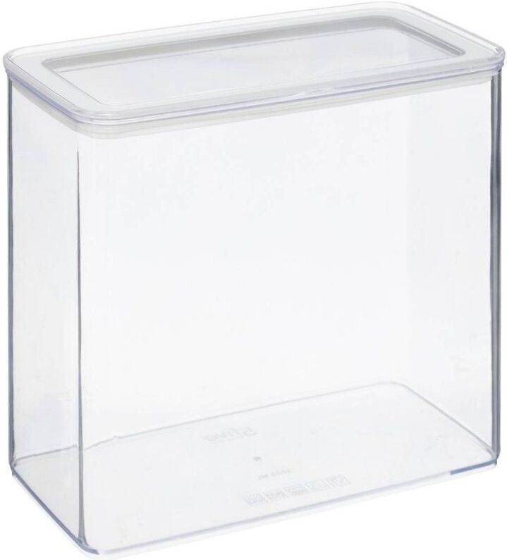 5Five Voorraadpot - keuken/voedsel - kunststof - 3000 ml - luchtdichte deksel - transparant -  20 x 10 x 20 cm