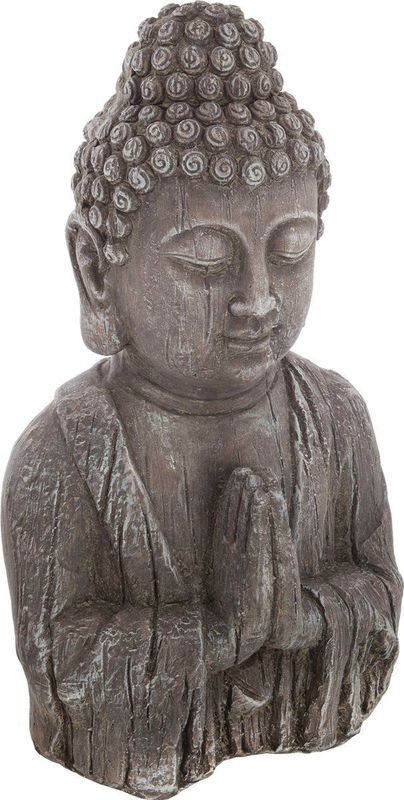 Boeddha Buste - Buddha - Boeddha - Hoofd - Biddend - binnen of buiten - kunststeen - 50 cm