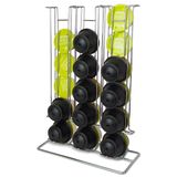 Koffie cup/capsule houder/dispenser zilver 36 cups - Koffiecups houder/standaard - Metalen Dolce Gusto cuphouder