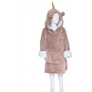 Atmosphera - Poncho Plaid - Unicorn - Geschikt voor Kinderen van 3-10 Jaar