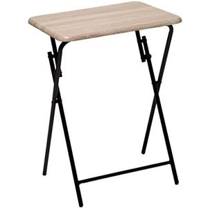 5Five - Edson - Bijzettafel - Naturel/Zwart - Metaal - Inklapbaar