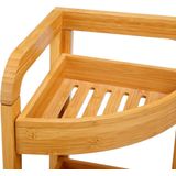 5Five Doucherekje/badkamerrekje hoek model - bamboe - 3 lagen - 23 x 61 cm