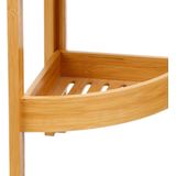 5Five Doucherekje/badkamerrekje hoek model - bamboe - 3 lagen - 23 x 61 cm
