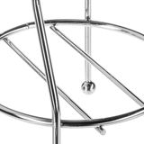 Staande wc/toiletrolhouder met reservoir zilver 66 cm van verchroomd metaal - Wc-rol houder - Toiletrol houder