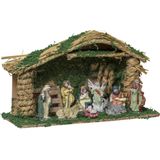 Feeric lights and christmas kerststal met beelden - 38 x 14 x 22 cm