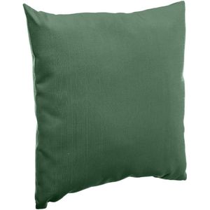 Bank/sier/tuin kussens voor binnen en buiten in de kleur olijf groen 40 x 40 x 10 cm