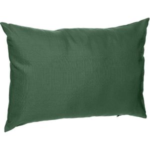 Bank/sier/tuin kussens voor binnen en buiten in de kleur olijf groen 30 x 50 x 10 cm - tuinstoelkussens