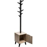 Five - Kapstok Met Kastje - Naturel / Zwart - 34,5 X 32 X 168,5 cm