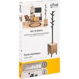 Five - Kapstok Met Kastje - Naturel / Zwart - 34,5 X 32 X 168,5 cm