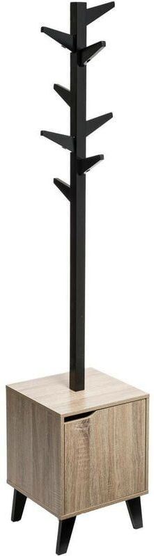 Five - Kapstok Met Kastje - Naturel / Zwart - 34,5 X 32 X 168,5 cm
