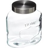 Voorraadbus/voorraadpot 2,5L glas met RVS deksel - 2500 ml - Voorraadpotten met luchtdichte deksel