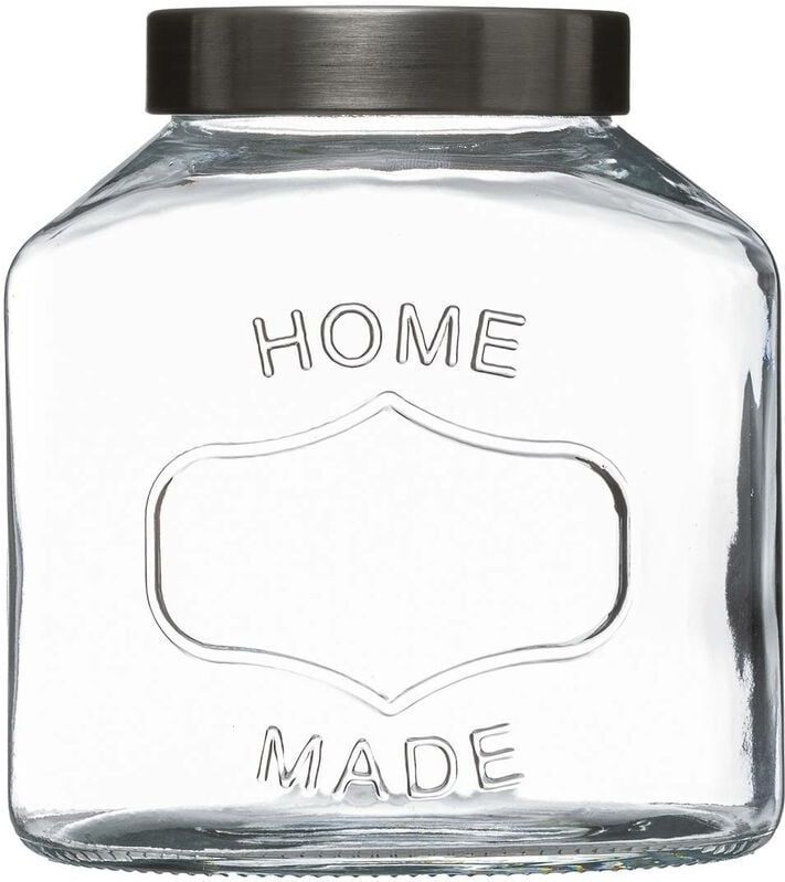 Voorraadbus/voorraadpot 2,5L glas met RVS deksel - 2500 ml - Voorraadpotten met luchtdichte deksel