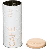 5Five Koffie pads voorraadbus/bewaarblik - metaal - 18 x 8 cm - voor 20 pads