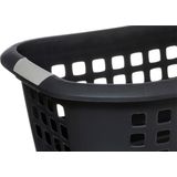 5Five Wasmand extra groot antraciet kunststof 51 liter 67 x