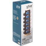 Koffie cup/capsule houder/dispenser hout/metaal zwart 24 cups - Koffiecups houder/standaard - Metalen Dolce Gusto cuphouder